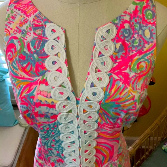 Lilly Pulitzer NWT Ryder Shift Dress Swiss Fish Size 4 Gorgeous! - Picture 7 of 9